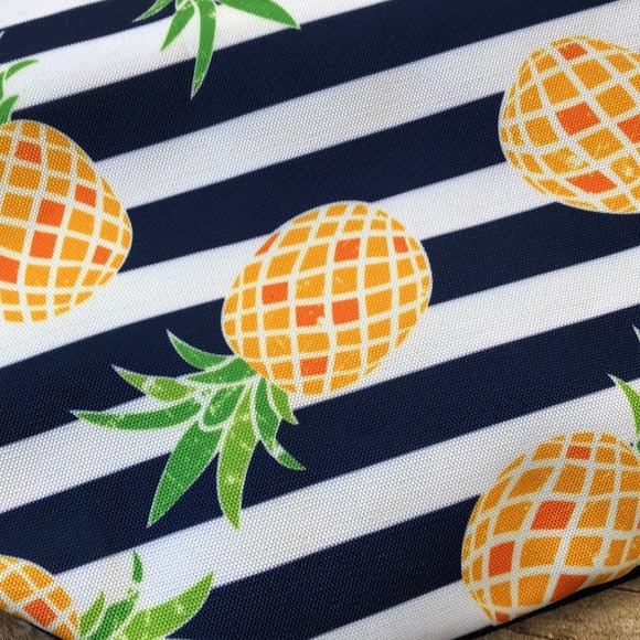 Striped Pineapple Zippered Tote - NWT - Picture 2 of 6